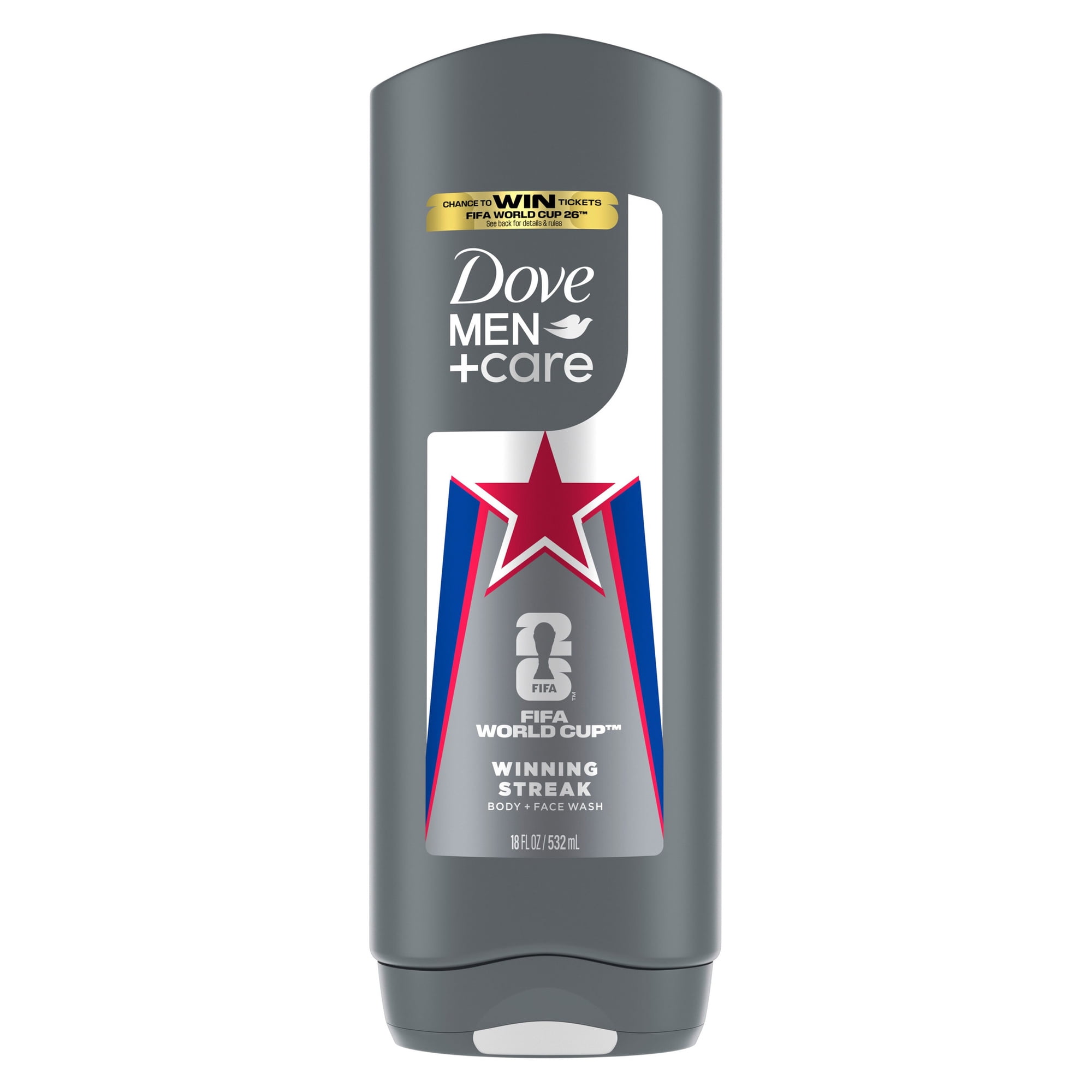 Dove Men+Care Limited Edition FIFA Body Wash For Men Winning Streak For Hydrated & Soft Skin, 18 fl oz