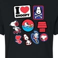 thumbnail image 3 of Peanuts - I Heart Snoopy Patches - Juniors Cropped Cotton Blend T-Shirt, 3 of 6