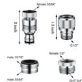 thumbnail image 4 of NOVELAR Faucet to Hose Quick-Connect Adapter, Versatile Brass Kit with Clasp, Link Sink to Bidet Sprinkler or Portable Washing Machine, 4 of 7