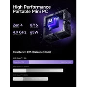 MINISFORUM X1-255 Mini PC AMD Ryzen 7 255 32GB RAM 1TB SSD Desktop Computer, HDMI2.1|DP2.0|2xUSB4 Output, 1x Oculink Port, 2.5G RJ45 Port/WiFi7/BT5.4