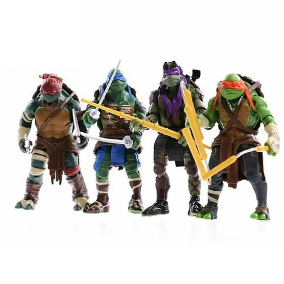 4 Pack Teenage Mutant Ninja Turtles Action Figure Toys Model Doll With Weapon Collection teenager Adult Gifts-ZJKDGJKJ