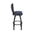 thumbnail image 4 of 870 Hadleigh 25" Swivel Counter Stool with Black Wrinkle Finish and Graph Anchor Seat and Back, 4 of 5