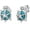 02-Green Turtle Earrings, variant on Cubic Zirconia/Turtle/Pig/Skull/Celtic Knot/Tiger/Panda/Chain Stud Earrings 925 Sterling Silver Ear Jewelry Gift for Women