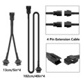 thumbnail image 2 of Hovano 4PCS 40 inch 4Pin Extension Cords and 4PCS 2-Way Splitters for LED Motorcycle ATV Trikes Golf Car Light Multi-Color Neon Strip Trucks Rock Lights, 2 of 6