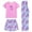 1-Multicolour1575, variant on Tiijoy 3-Piece Swimsuit for Girls UPF 50 Short Sleeve Rash Guard Shorts Pants Bathing Suits, Sizes 2-14