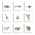 thumbnail image 3 of The Stupell Home Decor Collection Map Animal Adventure Safari by Daphne Polselli, 9pc Canvas Wall Art Set, 3 of 3