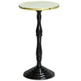 thumbnail image 1 of Round Wooden Side Table, Living Room Accent Pedestal End Table - Modern Furniture, Decorative Stand, Small Space Solution, Circular Design, Rustic Home Decor, Elegant Home Furnishing, White, 1 of 1