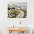 thumbnail image 2 of ARISTURING Farmhouse Old Barn Wall Art: Barn Painting Barn and White Flowers Wall Decor Rustic Wall Decor Farmhouse Canvas Art for Livingroom Kitchen Decorations Framed Ready To Hang, 2 of 6