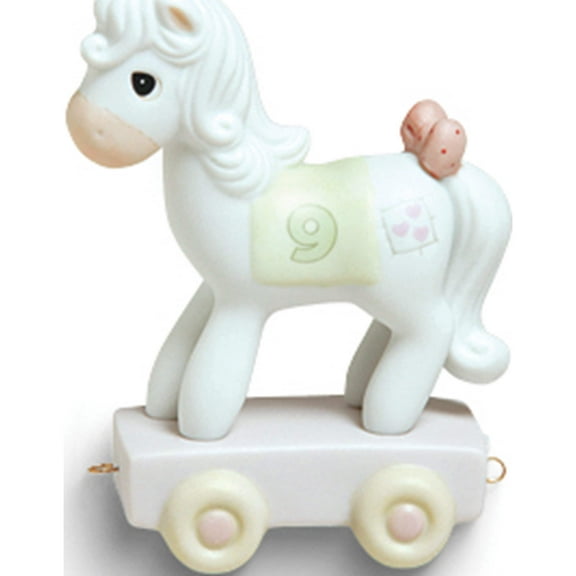 Fashion Precious Moments Age Nine Horse Porcelain Figurine (5.7 X 3) Made In China gp710