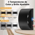 thumbnail image 2 of Lámpara de Pared Recargable Inalámbrica, Lampara de Pared Interior Moderna con Control Remoto, 4000mAh, 3 Colores Regulable, Luces de Noche Magnéticas para Recamara,Oficina Sala y Pasillo, 2 of 9