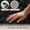 thumbnail image 6 of ODIKA 4'x6' Washable Area Rug Black Red Elegant Floral Symphony Design Intricate Scrollwork with Central Medallion Motif for Home Office, Under Desk, Non-Slip Chair-Friendly, Flatwoven, 6 of 7