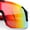 Black Red - Orange Mirror, variant on Color Mirror Polarized Wrap Sport Oversized Shield Rimless Plastic Sunglasses Black Red - Orange Mirror