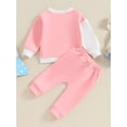 thumbnail image 4 of Contrast Color Sweatshirts and Long Pants Set for Fall Outfits of Toddler Boys, 4 of 9