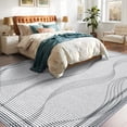 thumbnail image 4 of Ultrug Abstract Area Rug Soft Minimalist Line Rugs Non-Slip Carpet for Bedroom Living Room Home Decor,4'x6',Light Grey, 4 of 7
