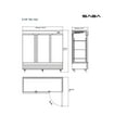 thumbnail image 2 of Heavy Duty Commercial 72 cu ft Solid Stainless Steel Reach-In Refrigerator (3 Doors), 2 of 9