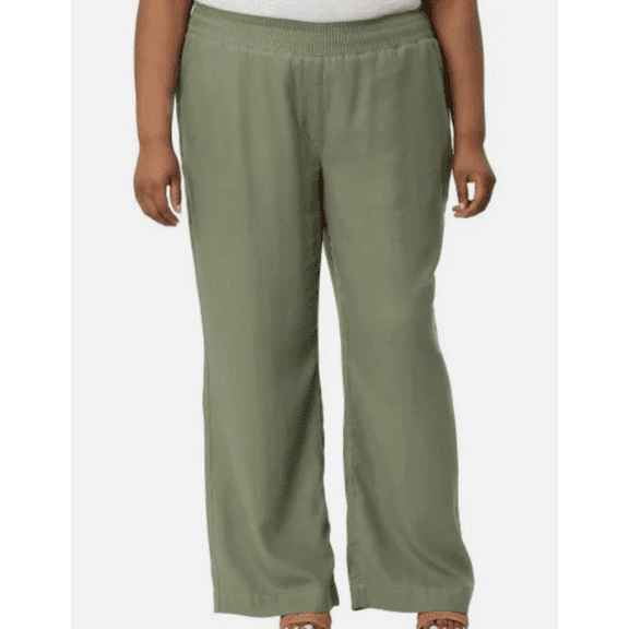 Briggs Women's Linen Pants Green Medium