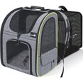 thumbnail image 1 of Mochila para gatos con cremallera antiapertura, plegable, expandible, para perros, con ventana de malla, color negro, para perros, gatos, mascotas, 1 of 5