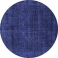thumbnail image 1 of Ahgly Company Indoor Round Abstract Blue Modern Area Rugs, 7' Round, 1 of 4