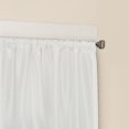 thumbnail image 2 of Red Label 63 in. Color Block Faux Silk Drapery Pocket Curtain Panel, Taupe and White, 2 of 3