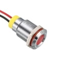 thumbnail image 5 of Uxcell Signal Indicator Light AC/DC 110V 12mm/0.47'' Red LED Metal Shell, 5 of 5
