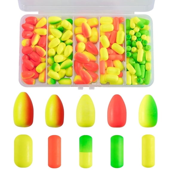 Dr.Fish 150pcs Fishing Foam Floats Pompano Rig Kit Bobbers Strike Indicators Trout Bass