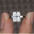thumbnail image 4 of Cora Jewellery 2.5CT Hidden Halo Radiant Moissanite Solitaire Engagement Ring For Women, 10K White Gold, 4 of 7