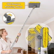 JEHONN 77 Ceiling Fan Cleaner Duster with Extra Bendable Chenille Dust Cleaning Tool (Yellow)