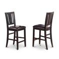thumbnail image 2 of East West Furniture Buckland Leather Counter Height Stools in Black (Set of 2), 2 of 2