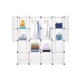 thumbnail image 1 of Cube Storage Organizer,Modular Closet Organizer Plastic Cabinet, 16 Cube Wardrobe Cubby Shelving Storage Cubes Drawer Unit, DIY Modular Bookcase Close, 1 of 5