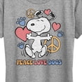 thumbnail image 3 of Peanuts - Peace Love Dogs - Women's Short Sleeve Graphic T-Shirt, 3 of 6