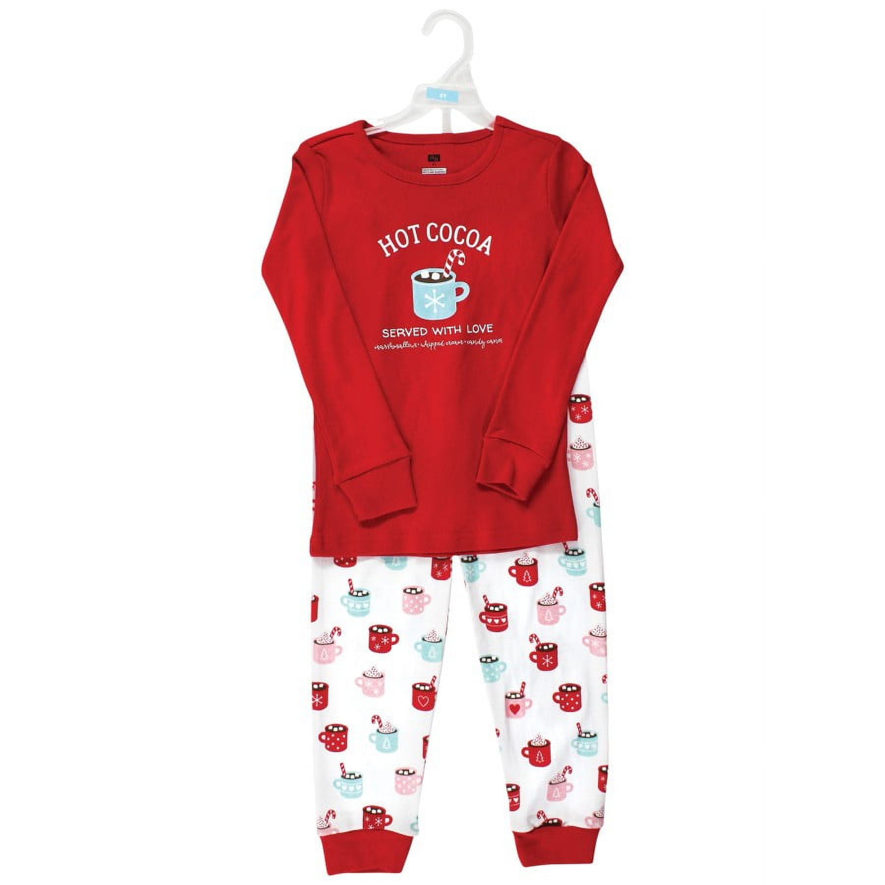 Hudson Baby Child Cotton Pajama Set, Hot Cocoa, 8 Years