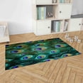 thumbnail image 3 of Floor Rugs, Wedding Rugs, Modern Rugs, Animal Rugs, Colorful Peacock Feather Rugs, Peacock Feather Rugs, Indoor Rug, Nursery Rug, Green Rug, 3.3'x9.2' - 100x280 cm, 3 of 9