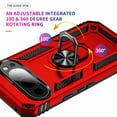 thumbnail image 6 of Dteck Case for Google Pixel 9 Pro / 9, with Finger Ring Holder Kickstand, Military Grade Stand Cover Phone Cases Compatible for Google Pixel 9 Pro / 9, Red, 6 of 7
