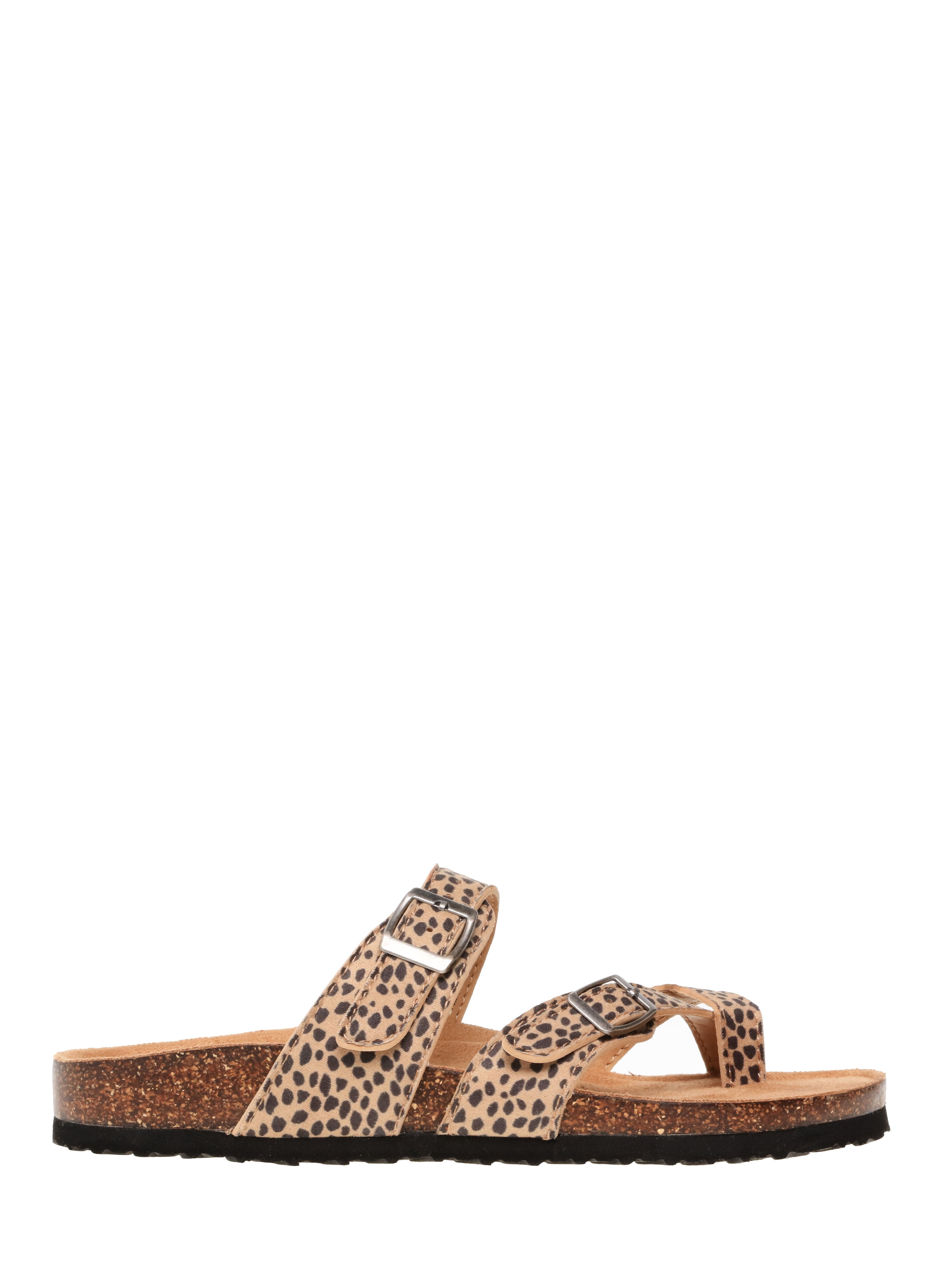 cheetah footbed sandals