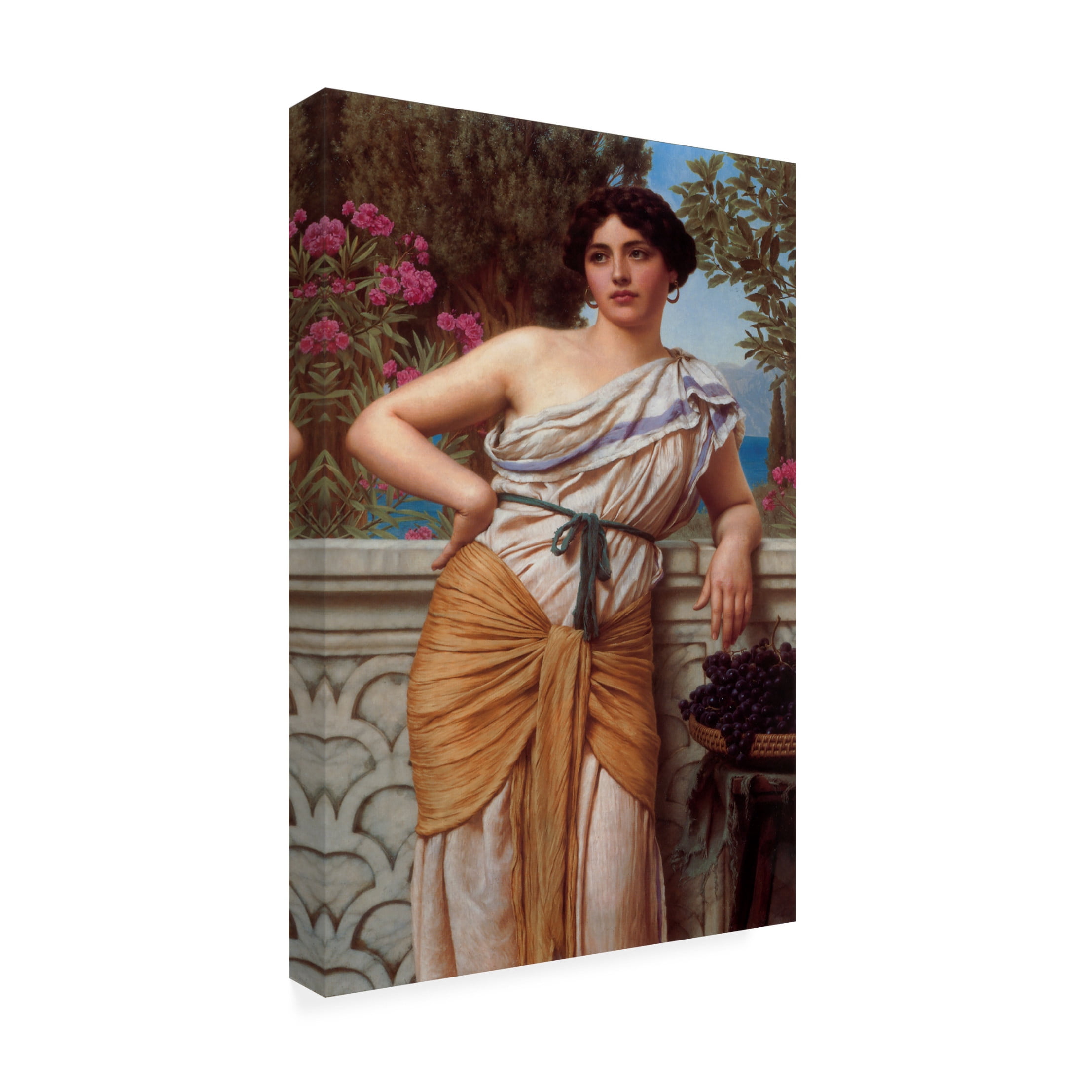 Canvas Wall Art - Masters Collection 'Reverie 1912 John William Godward' Wall Art for Living Room, Bedroom, or Office Décor by Trademark Fine Art - 12 x 19 Inches