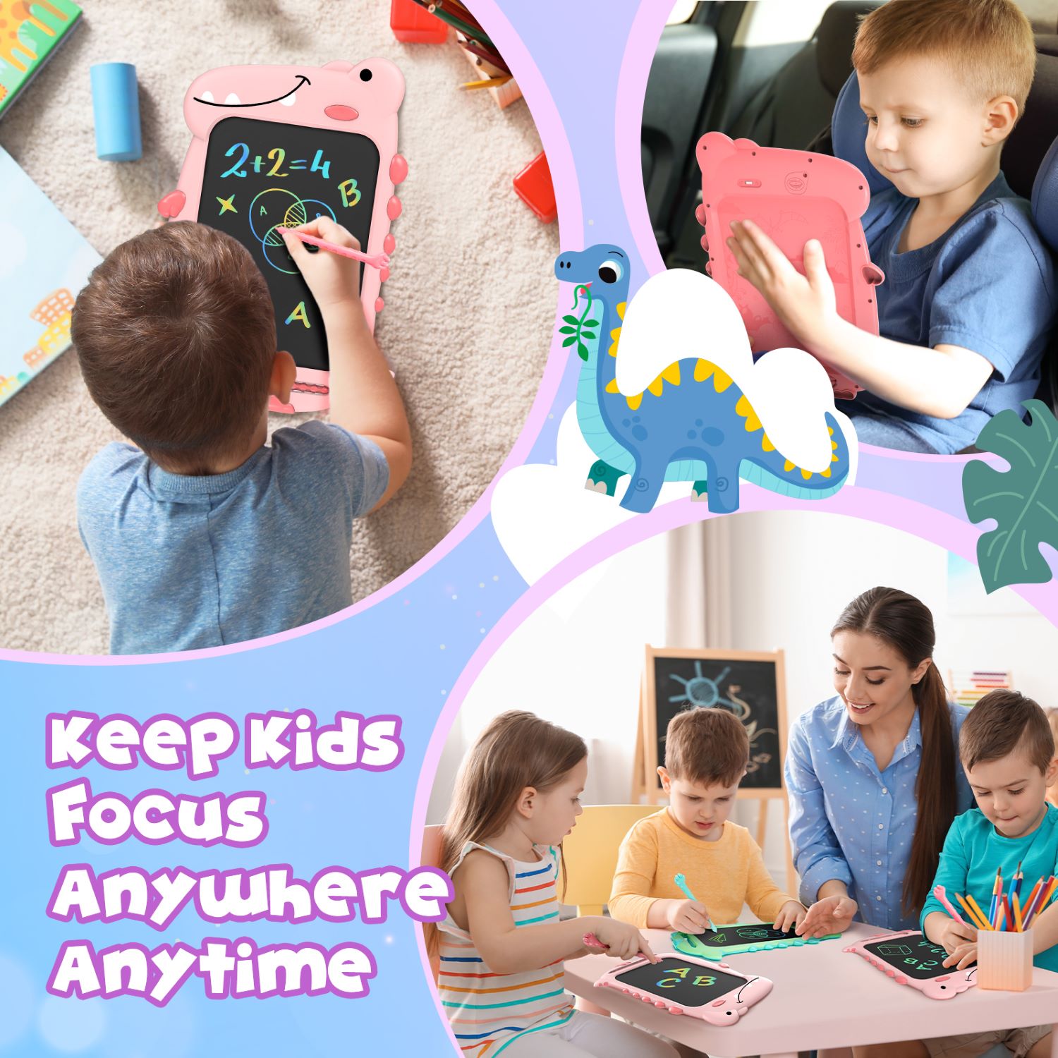  Girls Boys 10Inch Writing Tablet for Kids, Great Educational  Toys for Preschool Toddlers Learning, Drawing Board Toys for Age 3+4+ 5-7  6-8 9 8-12 Years Old Boys Girls, Gifts for Baby