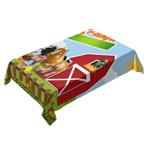 La Granja De Zenon Themed Square Tablecloth 54 * 72 Inches Durable Stylish