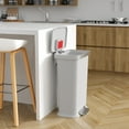 thumbnail image 3 of iTouchless SoftStep 13.2 Gal Kitchen Trash Can with Odor Filter, Dent-Proof White Plastic, 3 of 7