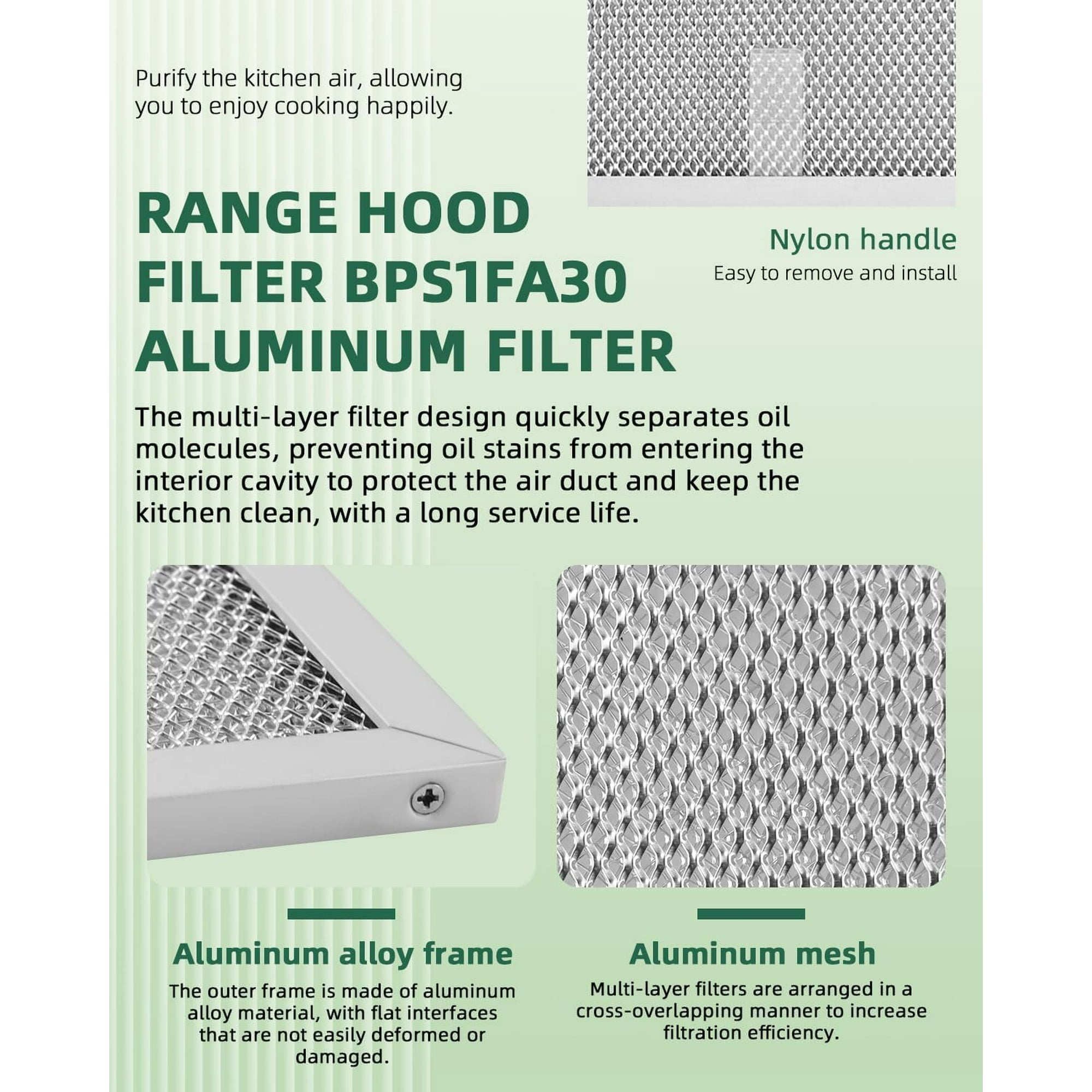 2-Pack Range Hood Filter 11-3/4" x 14-1/4" Fits Broan Allure 30 in Series (Replaces 99010299)