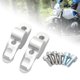 thumbnail image 4 of Elevadores de Manillar de Motocicleta shamjiam Billet Abrazaderas de Barra Más Altas 28mm R Plata, 4 of 8