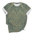 thumbnail image 4 of Cilsoka Trendy Shirts for Women 2026, Womens Casual Floral Print Tops Crewneck Short Sleeve T Shirts Fashion Outfits 2026 Spring Summer Shirts, Graphic Trendy Tees, 4 of 5