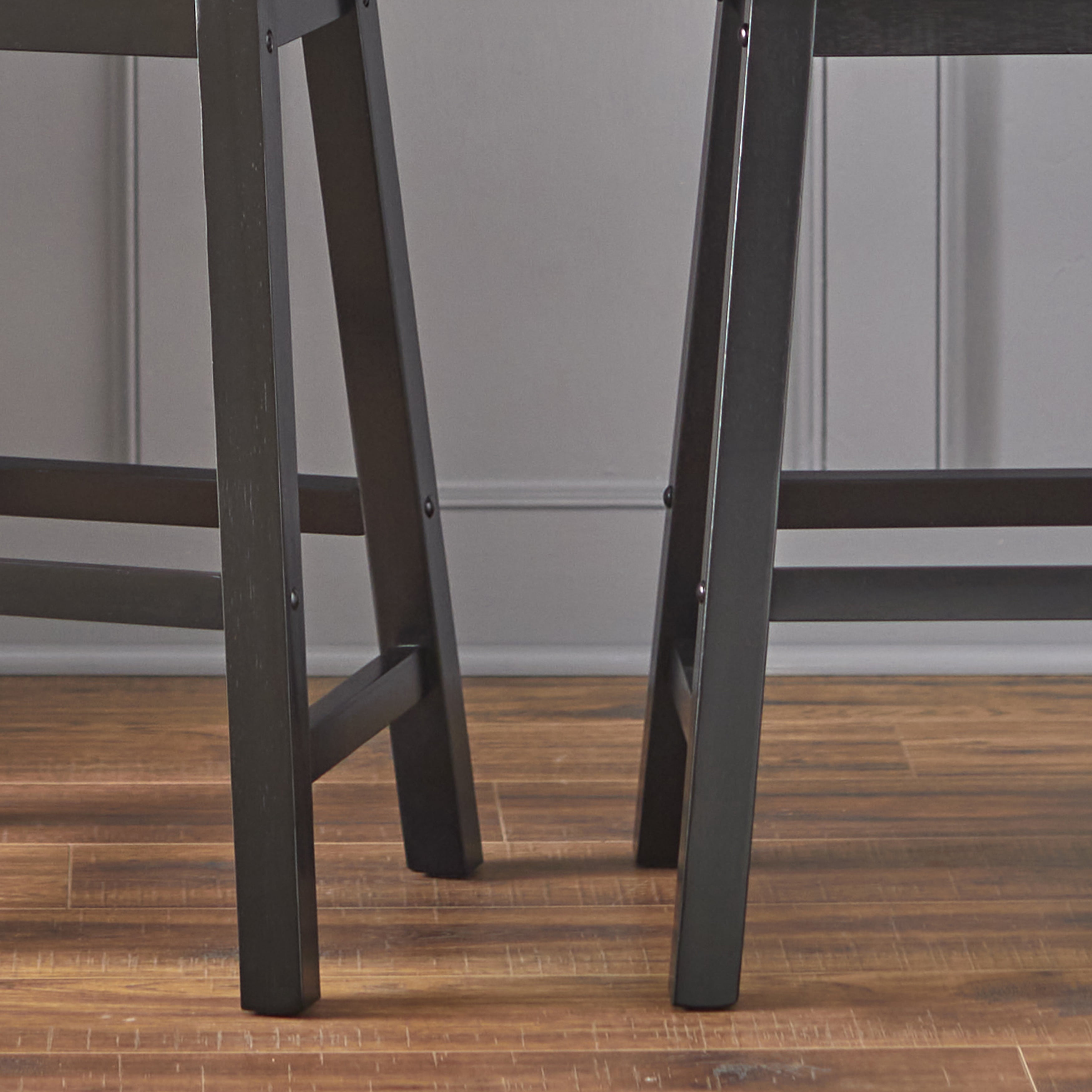 TMS Barnaby 29" Saddle Bar Stool, Set of 2, Black