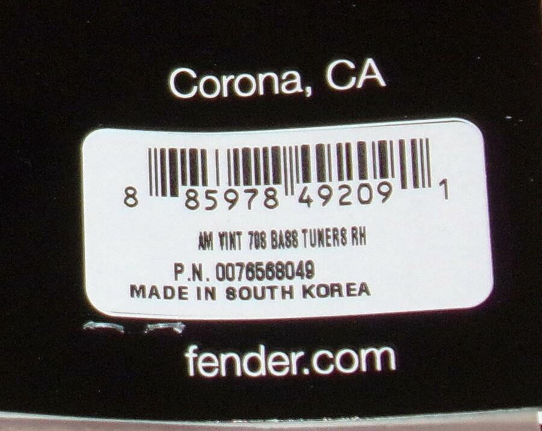 Fender® Logo American Vintage '70s Jazz Bass Chrome Tuners~0076568049~Brand New