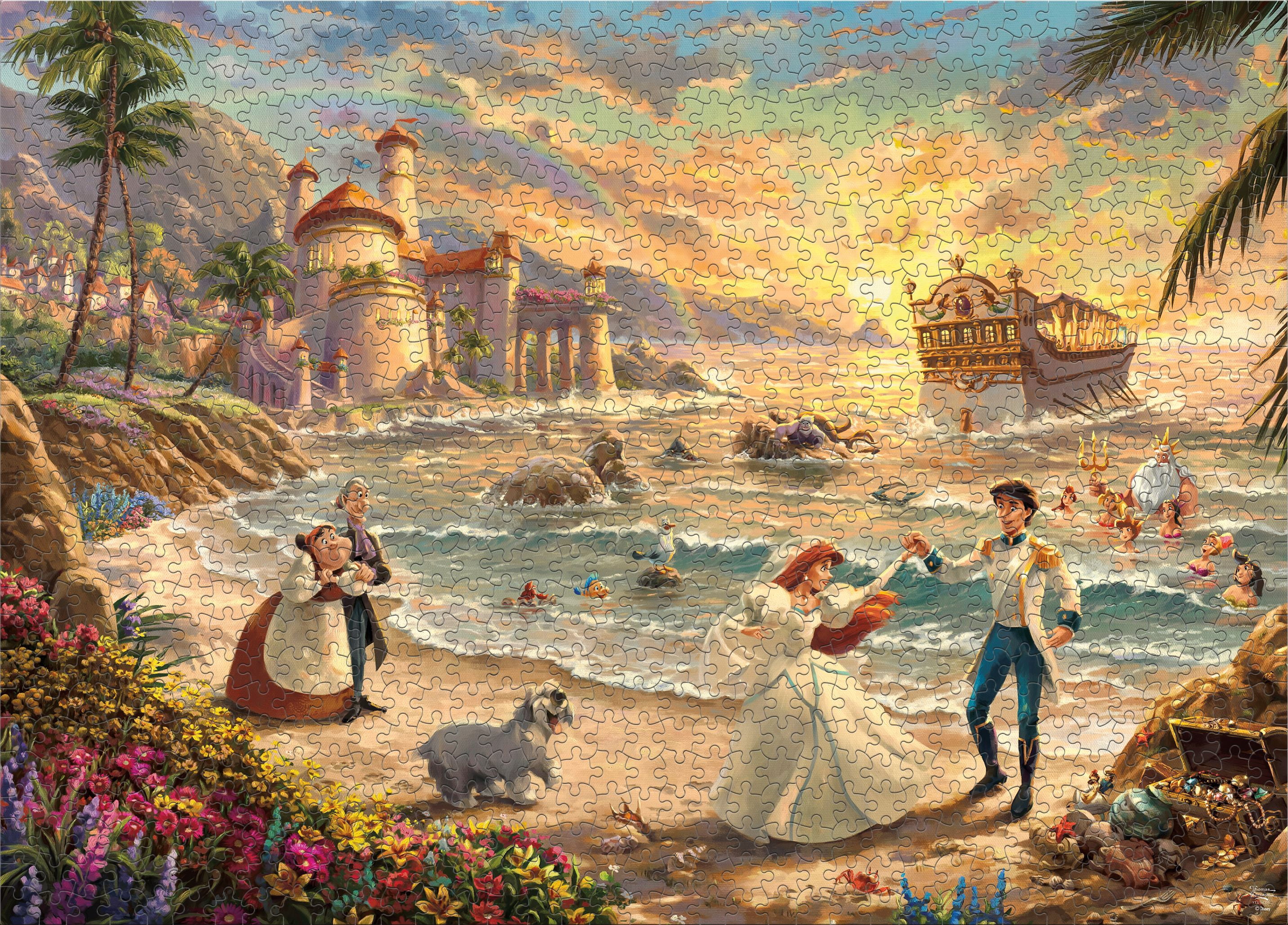 Ceaco 1000 Piece The Little Mermaid Celebration of Love Interlocking Jigsaw Puzzle