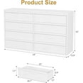 thumbnail image 3 of Huisuilinss Drawer Dresser For Bedroom,Wide Chest Of Drawers,Modern Double Dresser Storage Organizer,Wood Dresser TV Stand With Concave Handles For Living Room Nursery Hallway Entryway, 3 of 7