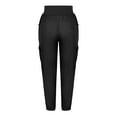 thumbnail image 6 of Cotton Capris Leggings for Women Cropped Pant Leg Cut Juniors Size Polyester Summer Pants Ladies Capris Pants Style C-64 Black L, 6 of 6
