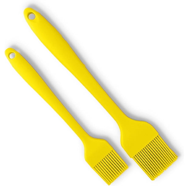 Cepillos para untar, cepillos de repostería resistentes al calor de silicona para untar aceite, mantequilla, salsa, adobos para barbacoa, parrilla, barbacoa, hornear, cocina, cocinar, sin BPA, apto