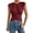Red, variant on CIENVNSTG Twist Front Ruched Cropped Tank Tops Womens Round Neck Cap Sleeve Cross Wrap Slim Fit Stretchy Casual Summer Daily Shirts Light Purple S
