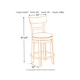 thumbnail image 3 of Signature Design by Ashley Pinnadel 24" Modern Farmhouse Swivel Counter Height Barstool, Light Brown, 3 of 4