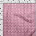 thumbnail image 3 of oneOone Cotton Cambric Pink Fabric Leaves Quilting Supplies Print Sewing Fabric By The Yard 42 Inch Wide, 3 of 5